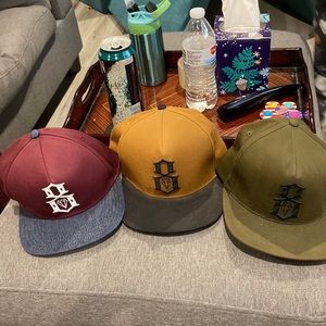 3 Rebel 8 hats . Bundle deal